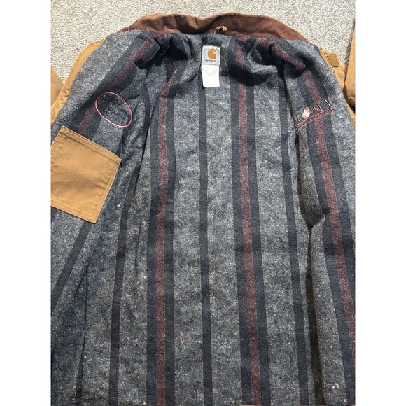 Carhartt Duck Trucker Jacket Blanket Lined Made In USA Union Labor Vintage Chore - Picture 5 of 11